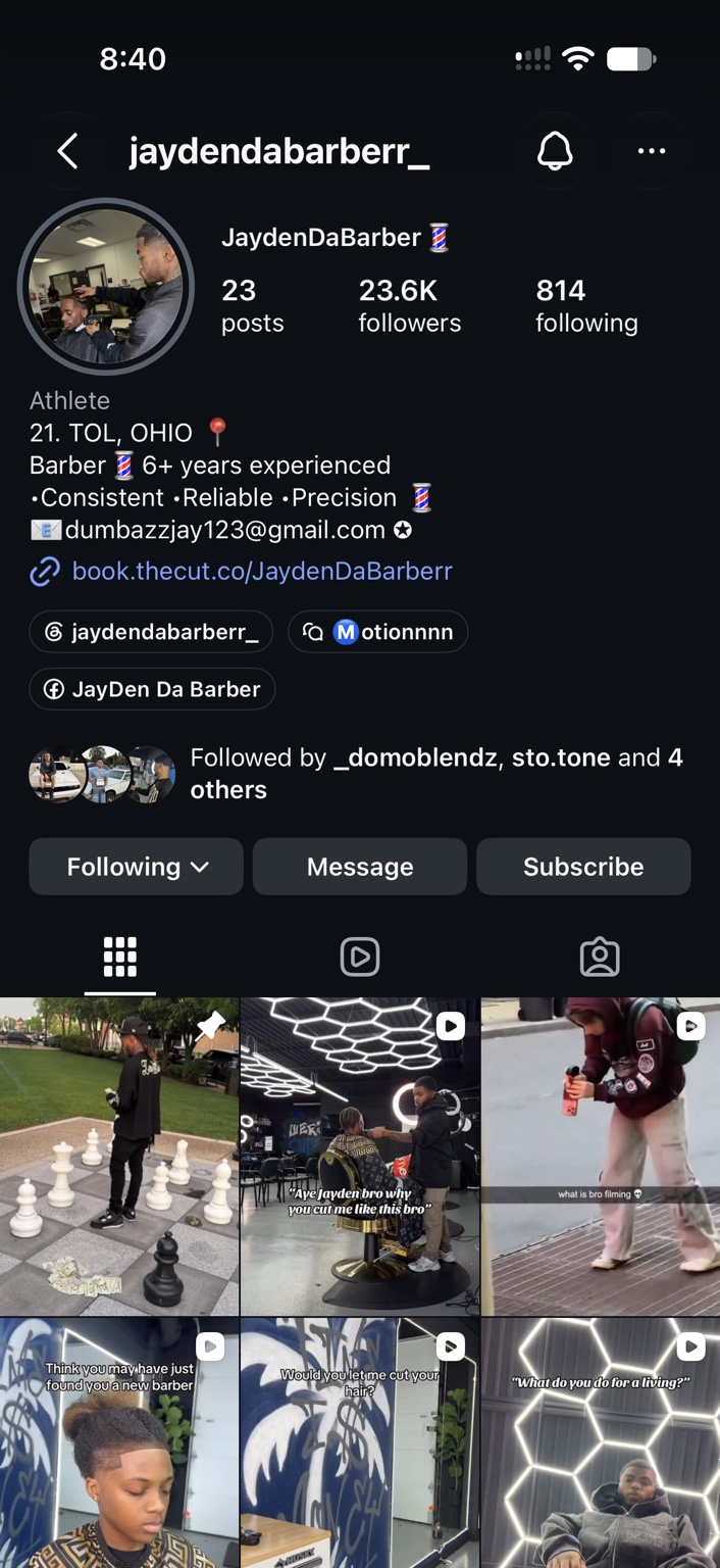 Jayden’s Instagram profile image